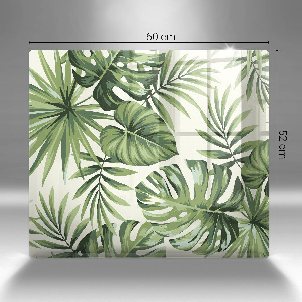Protection plaque induction Illustration de feuilles de Monstera
