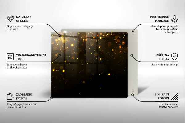 Protection plaque induction Paillettes d'or