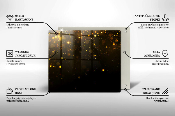 Protection plaque induction Paillettes d'or