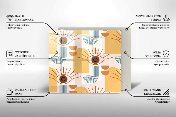 Protection plaque induction Modèle d'yeux bohème