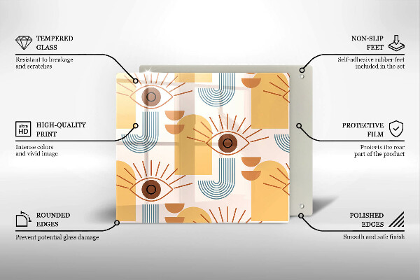 Protection plaque induction Modèle d'yeux bohème