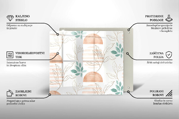 Protection plaque induction Modèle de feuilles de bohème