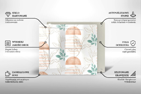 Protection plaque induction Modèle de feuilles de bohème