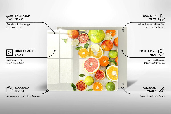 Protège plaque de cuisson Les agrumes