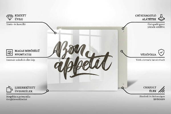 Protège plaque de cuisson Inscripción de Bon Appetit