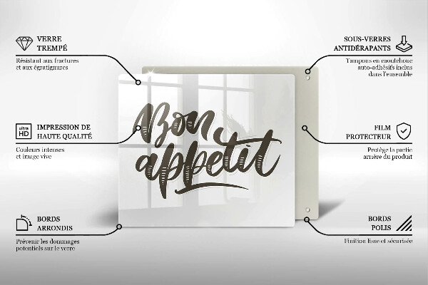 Protège plaque de cuisson Inscripción de Bon Appetit