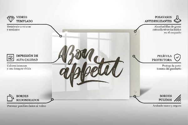 Protège plaque de cuisson Inscripción de Bon Appetit