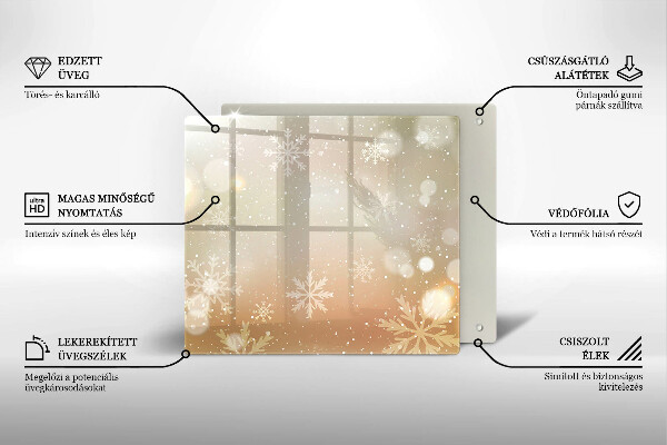 Protège plaque de cuisson Flocons de neige