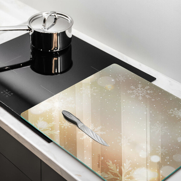 Protège plaque de cuisson Flocons de neige