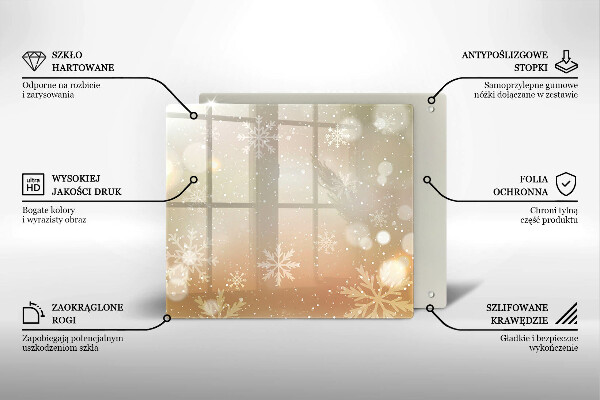 Protège plaque de cuisson Flocons de neige