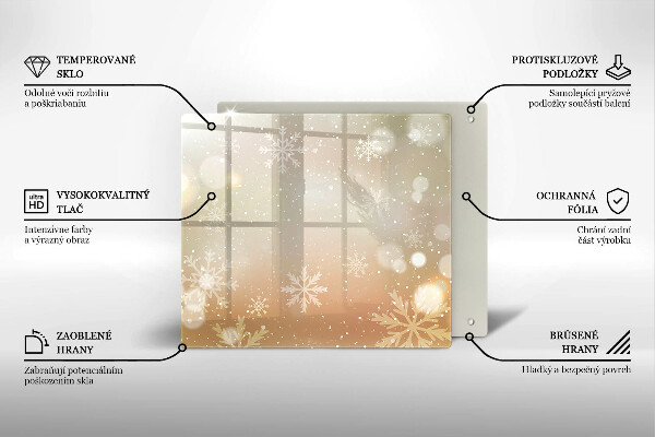 Protège plaque de cuisson Flocons de neige