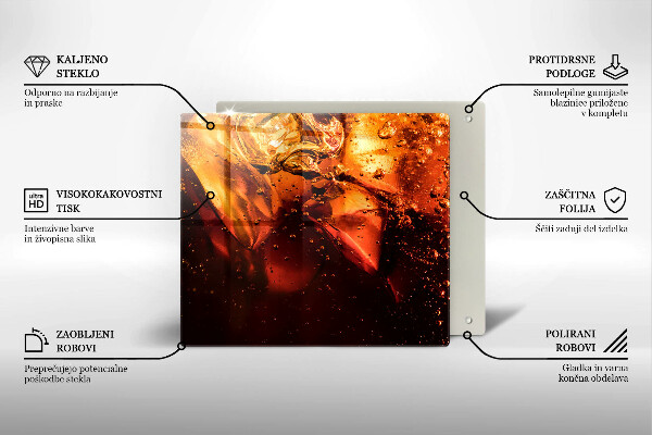 Protège plaque de cuisson Boisson au cola avec de la glace