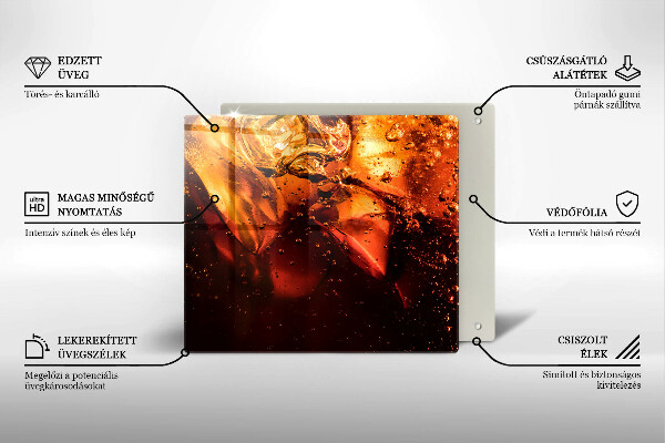 Protège plaque de cuisson Boisson au cola avec de la glace