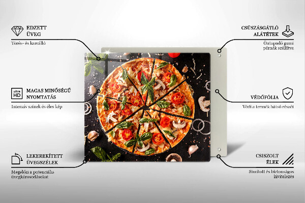 Protège plaque de cuisson Pizza aux champignons