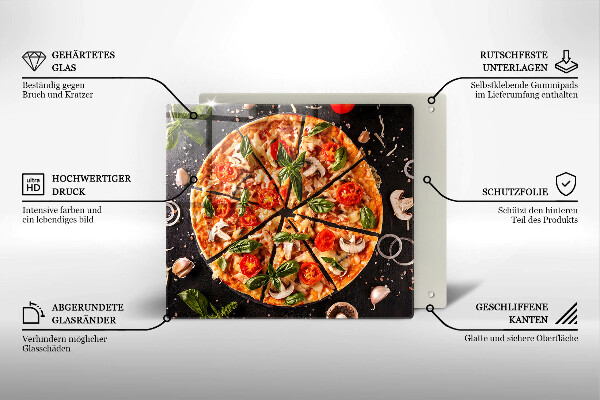 Protège plaque de cuisson Pizza aux champignons