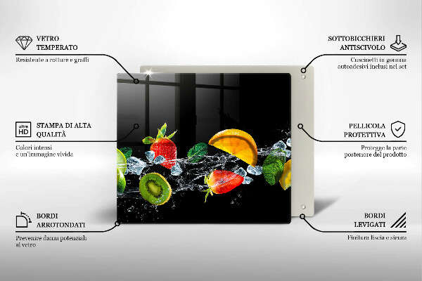Protège plaque de cuisson Fruits dans l'eau