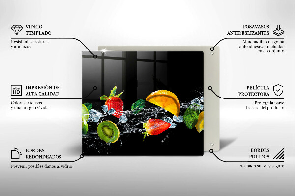 Protège plaque de cuisson Fruits dans l'eau