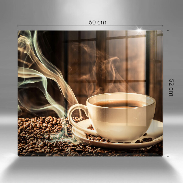 Protège plaque de cuisson Tasse et grains de café