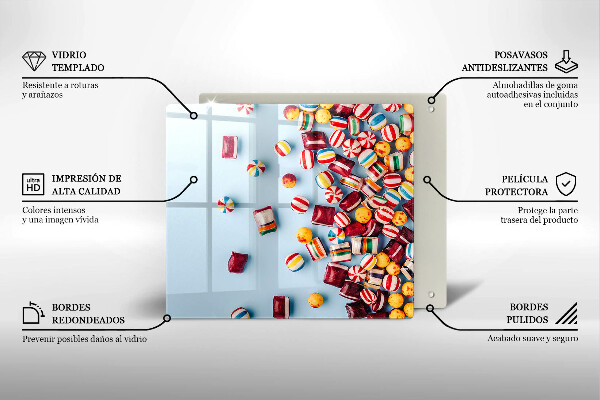 Protège plaque de cuisson Bonbons colorés