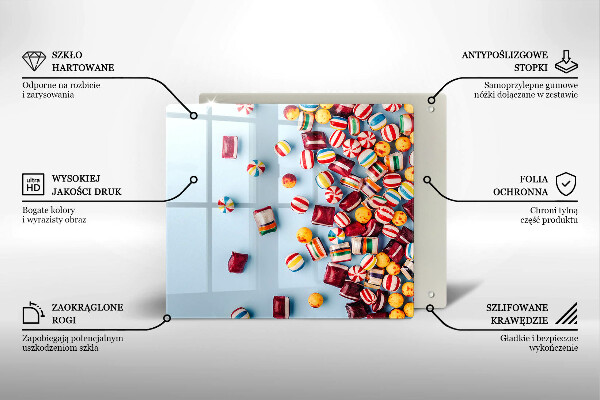 Protège plaque de cuisson Bonbons colorés