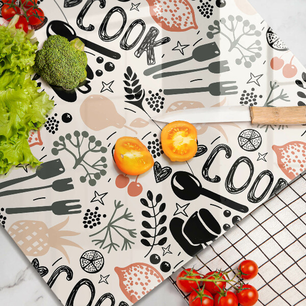 Protège plaque de cuisson Motif de cuisine de dessin animé