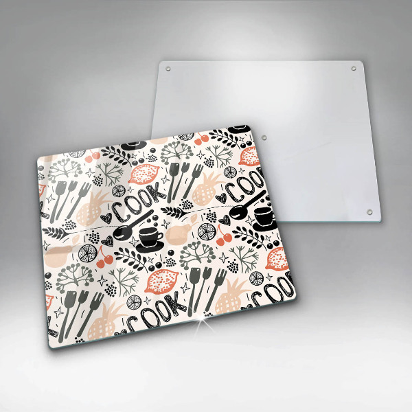 Protège plaque de cuisson Motif de cuisine de dessin animé