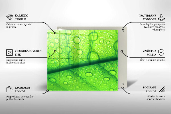 Protège plaque de cuisson Gros plan d'une feuille