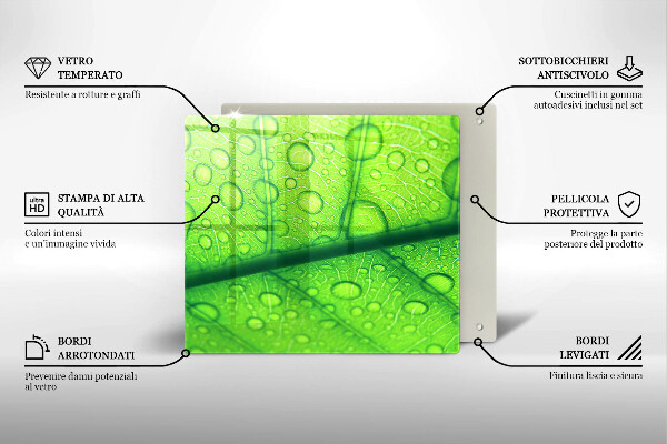 Protège plaque de cuisson Gros plan d'une feuille