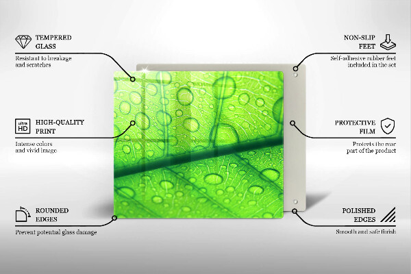 Protège plaque de cuisson Gros plan d'une feuille