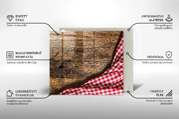 Protège plaque de cuisson Table en bois