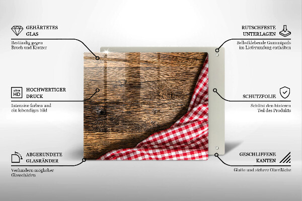 Protège plaque de cuisson Table en bois