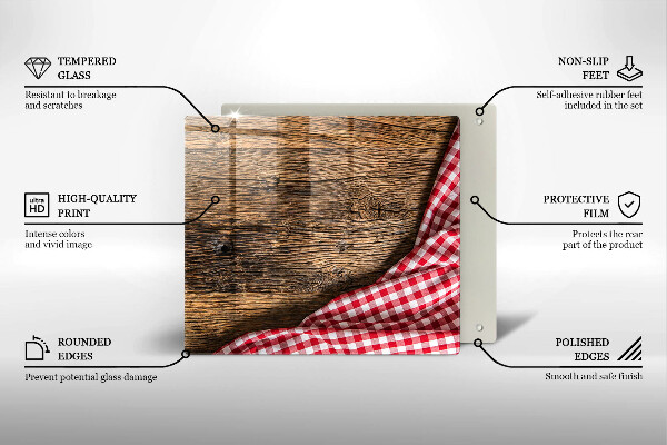 Protège plaque de cuisson Table en bois