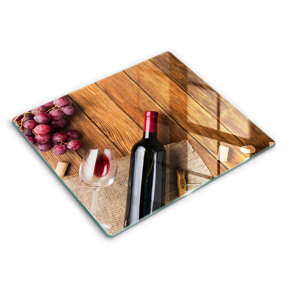 Protège plaque de cuisson Une bouteille de vin rouge