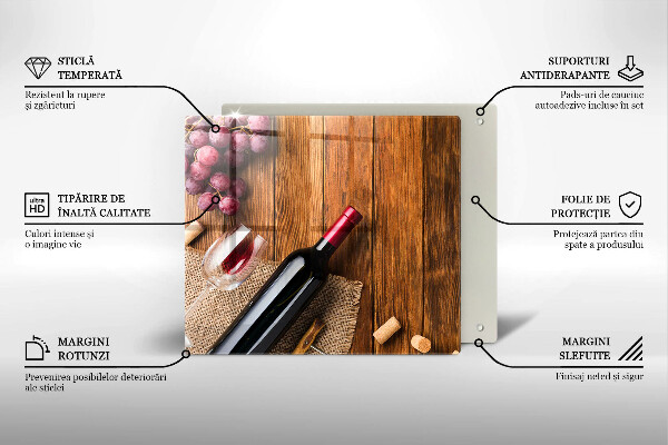 Protège plaque de cuisson Une bouteille de vin rouge