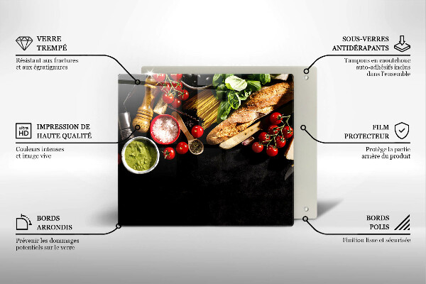 Protège plaque de cuisson Ingrédients et épices italiens