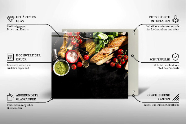 Protège plaque de cuisson Ingrédients et épices italiens