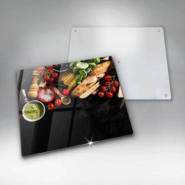 Protège plaque de cuisson Ingrédients et épices italiens