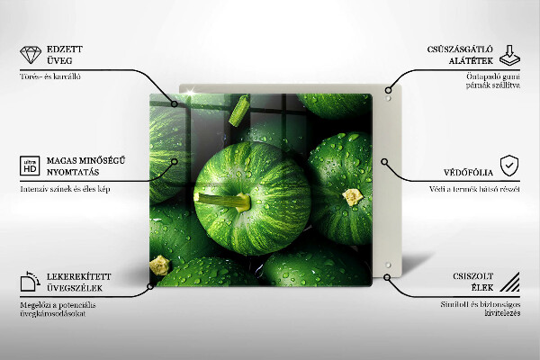 Protège plaque de cuisson Citrouilles vertes