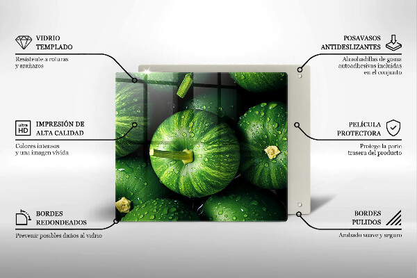 Protège plaque de cuisson Citrouilles vertes