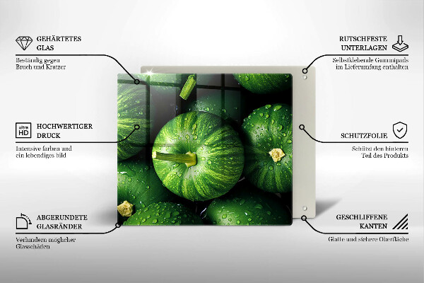 Protège plaque de cuisson Citrouilles vertes
