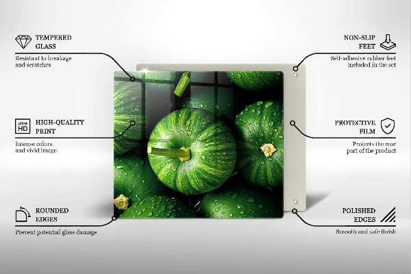 Protège plaque de cuisson Citrouilles vertes