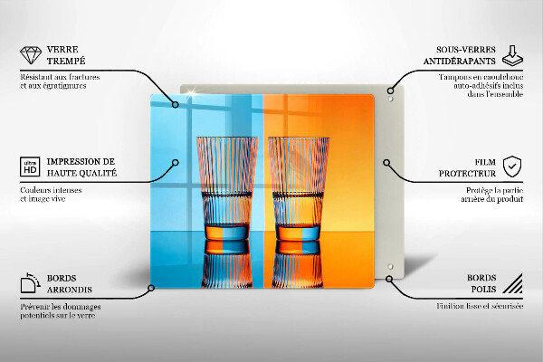 Protège plaque de cuisson Deux verres d'eau
