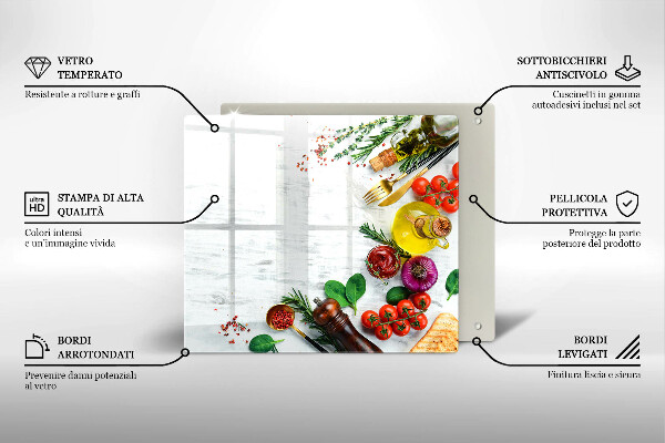 Protège plaque de cuisson Légumes et épices