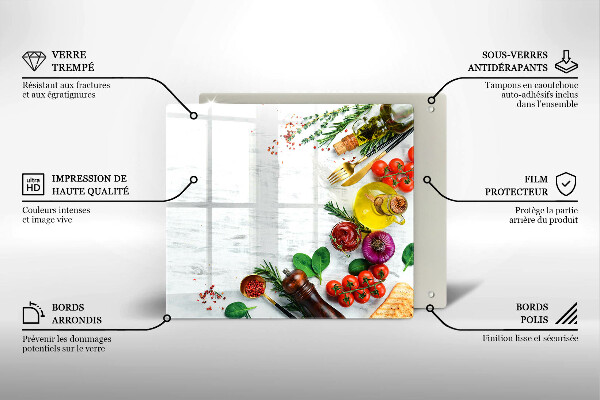 Protège plaque de cuisson Légumes et épices