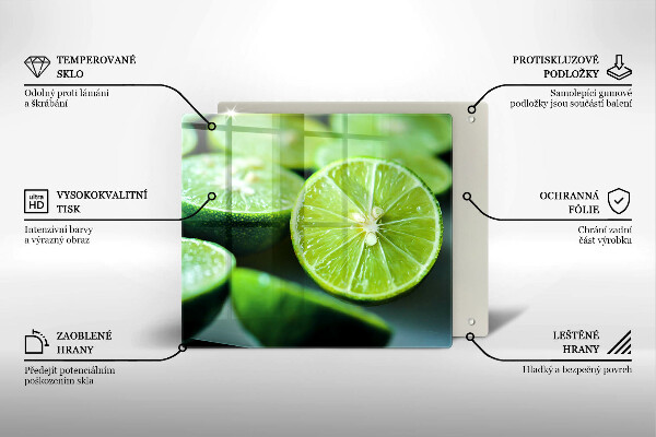 Protection plaque induction Agrumes citron vert