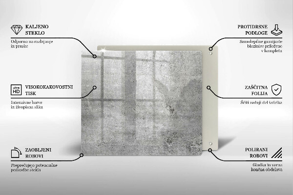 Protection plaque induction Texture béton