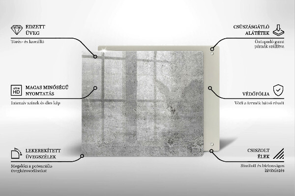 Protection plaque induction Texture béton