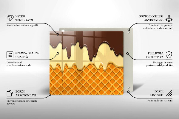 Protection plaque induction Illustration de cornet de crème glacée