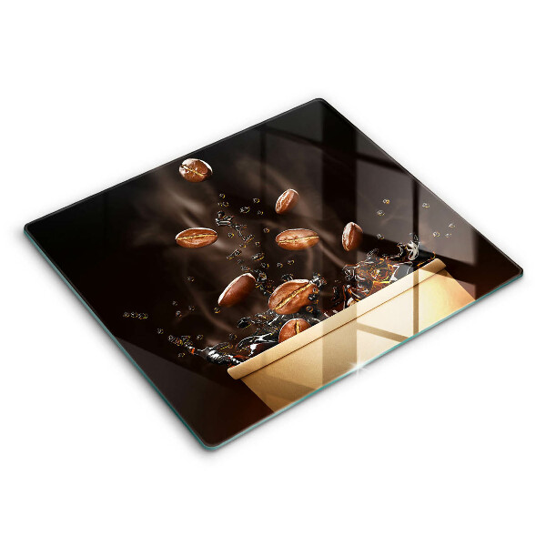 Protège plaque de cuisson Grains de café chauds