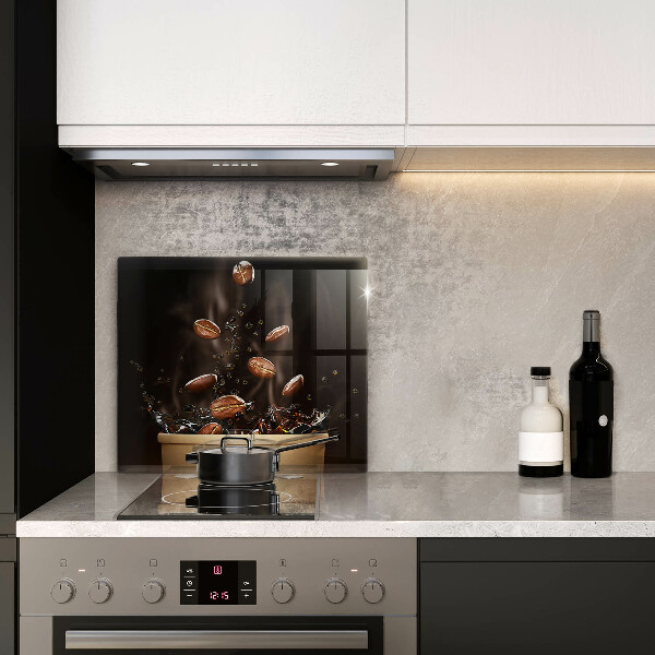 Protège plaque de cuisson Grains de café chauds